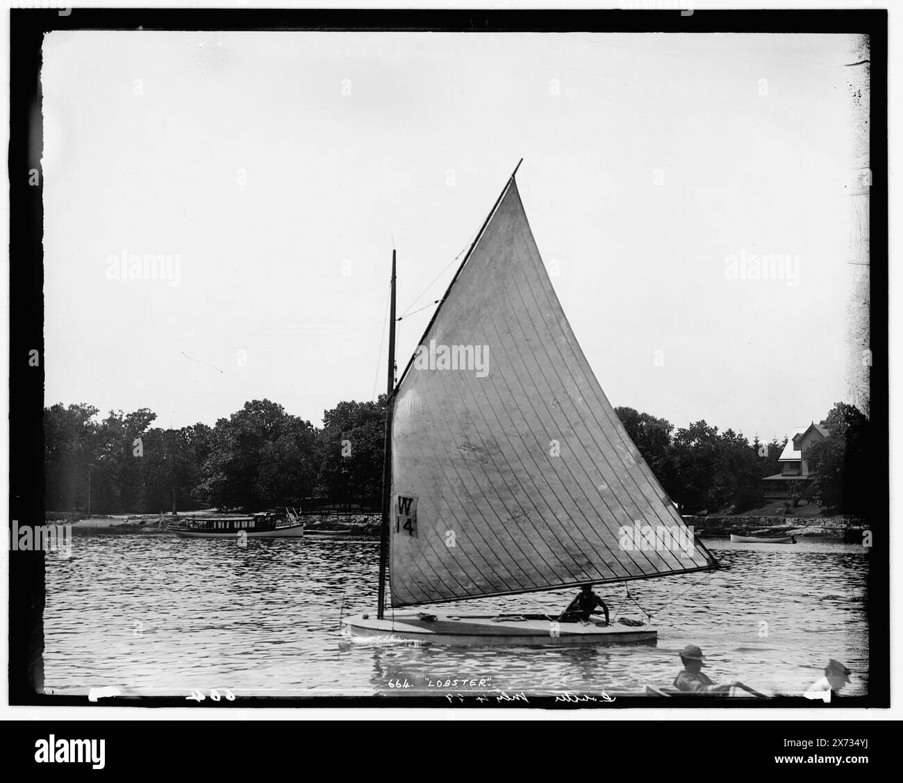 Hummer, Attribution basiert auf Titel und Nummerierung., '664' auf negativ. No. Detroit Publishing Co. No., Geschenk; State Historical Society of Colorado; 1949, Hummer (Yacht), Yachts. Stockfoto