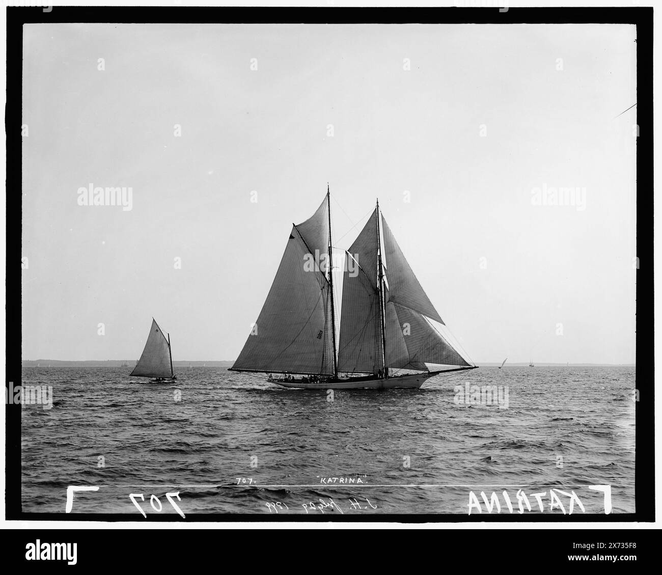 Katrina, Attribution basiert auf Titel und Nummerierung., '719' auf negativ. No. Detroit Publishing Co. No., Geschenk; State Historical Society of Colorado; 1949, Katrina (Yacht), Schooners. Stockfoto