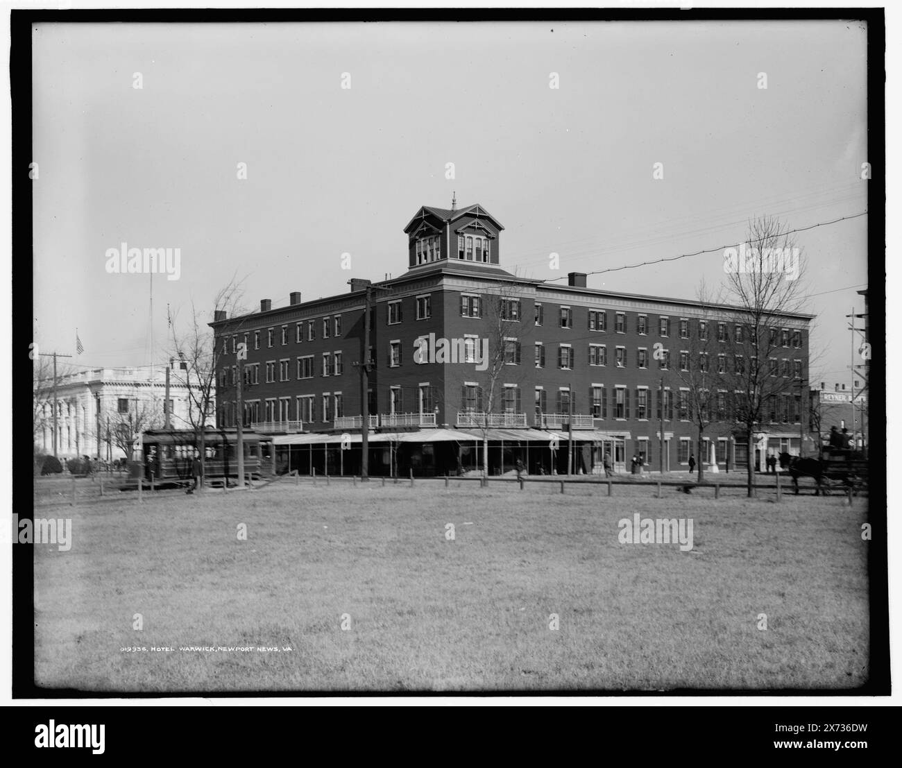 Hotel Warwick, Newport News, Virginia, Detroit Publishing Co.-Nr. 019936., Geschenk; State Historical Society of Colorado; 1949, Hotels. , Usa, Virginia, Newport News. Stockfoto