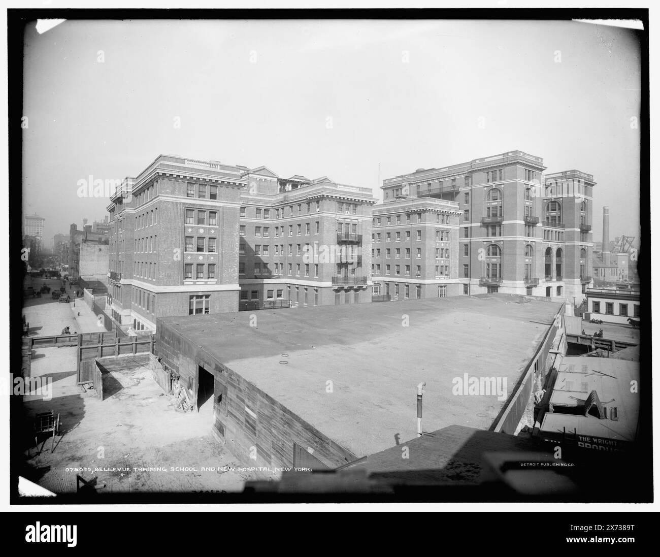 Bellevue Training School and New Hospital, New York, Detroit Publishing Co.-Nr. 078035., Geschenk; State Historical Society of Colorado; 1949, Hospitals. , Medizinische Ausbildung. , Bildungseinrichtungen. , Usa, New York (Bundesstaat), New York. Stockfoto