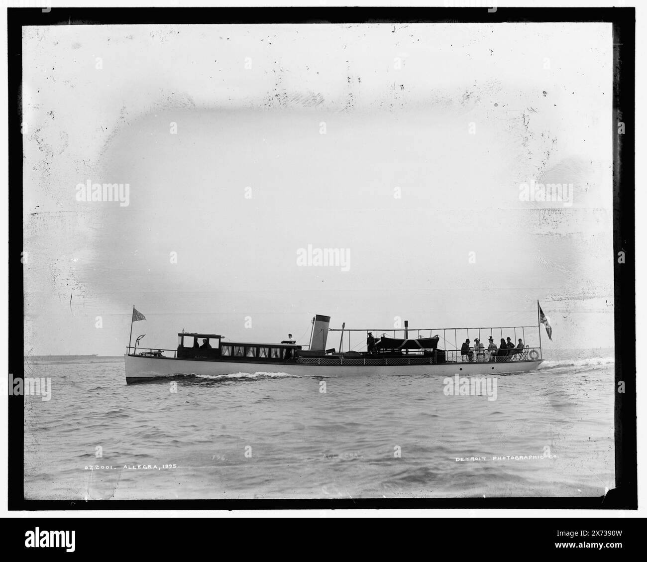 Allegra, Attribution basiert auf Titel und Nummerierung. '196' auf negativ. Detroit Publishing Co.-Nr. 022001., Geschenk; State Historical Society of Colorado; 1949, Allegra (Dampfyacht), Dampfyachten. Stockfoto