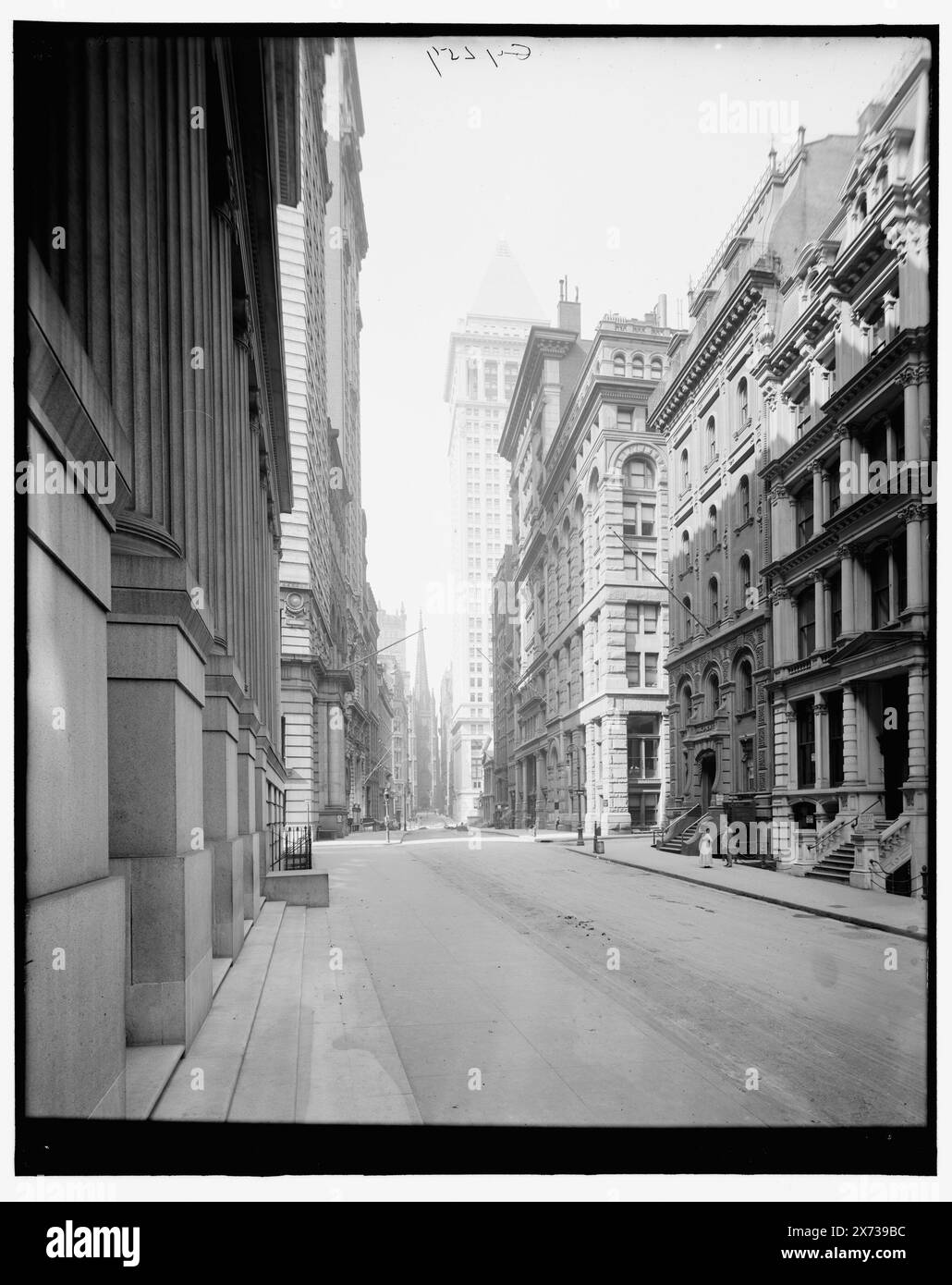 New York, New York, Wall Street, Titel aus Jacke, 'G 9259' auf negativ, Detroit Publishing Co.-Nr. 0500712., Geschenk; State Historical Society of Colorado; 1949, Streets. , Usa, New York (Bundesstaat), New York. Stockfoto