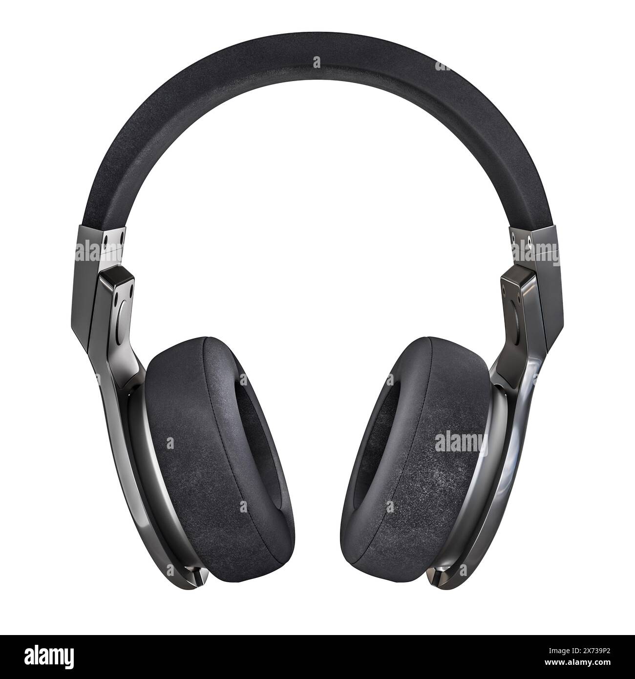Moderne kabellose Kopfhörer mit isoliertem transparentem Hintergrund. Musik, Musik hören Stockfoto
