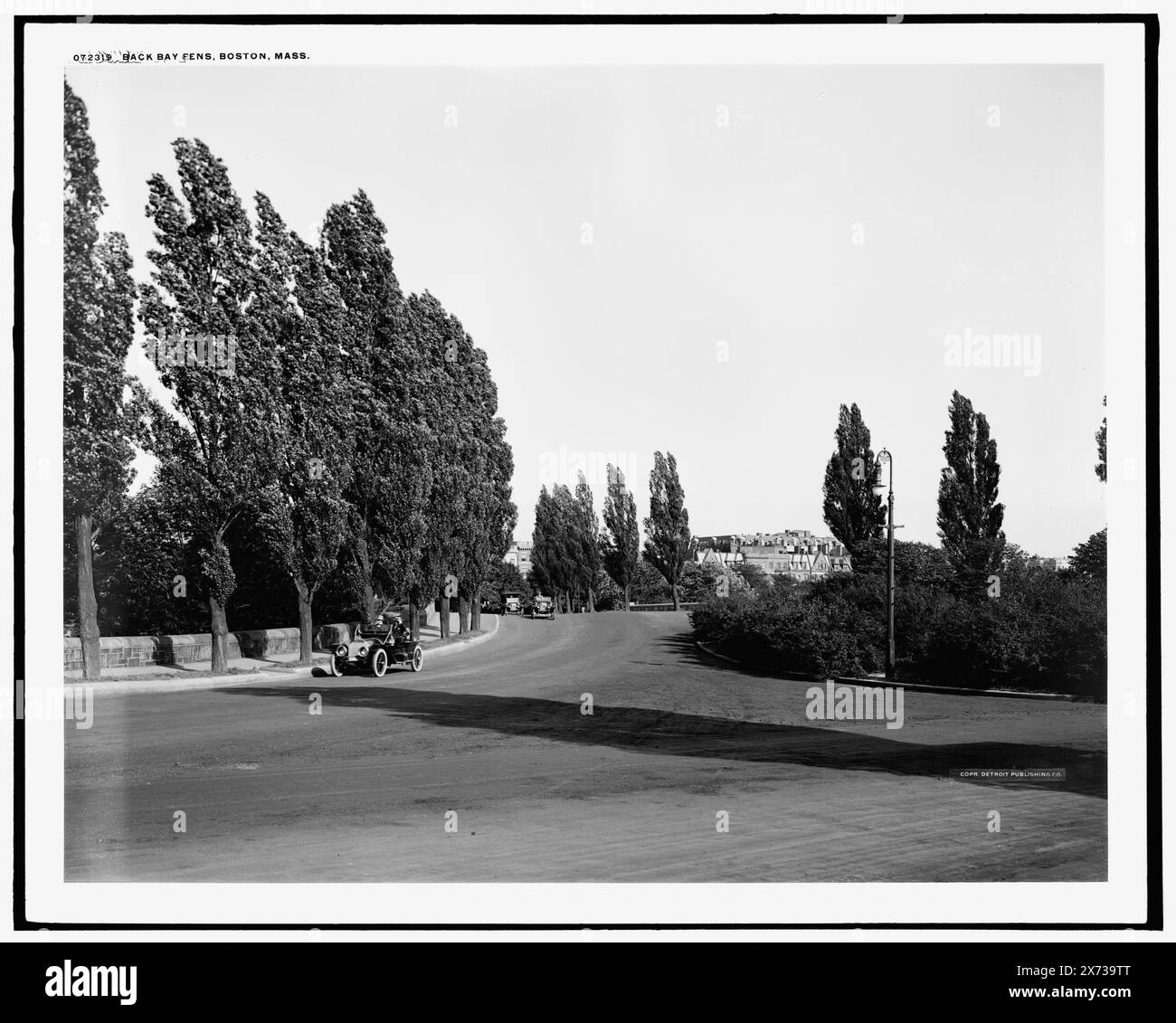 Back Bay Fens, Boston, Mass., [M.H.] 'Taylor 5[, .]' Auf negativ. Detroit Publishing Co.-Nr. 072319., Geschenk; State Historical Society of Colorado; 1949, Streets. , Parks. , Usa, Massachusetts, Boston. Stockfoto