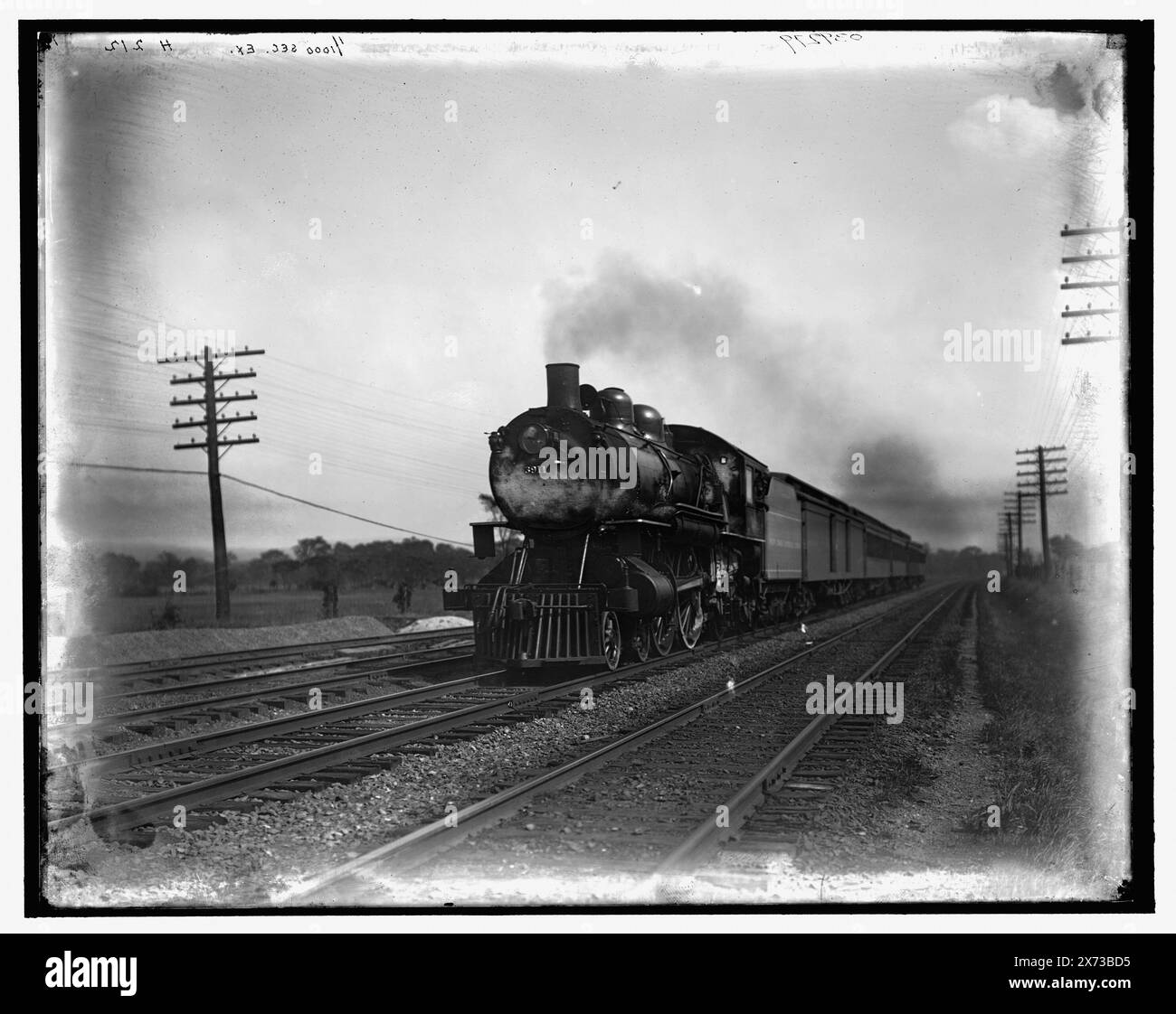 Empire State Express, Utica, N.Y., Titel aus Jacke, 'H 212' auf negativ, Detroit Publishing Co.-Nr. 039279., Gift; State Historical Society of Colorado; 1949, Railroad Locomotives. , Usa, New York (Bundesstaat), Utica. Stockfoto
