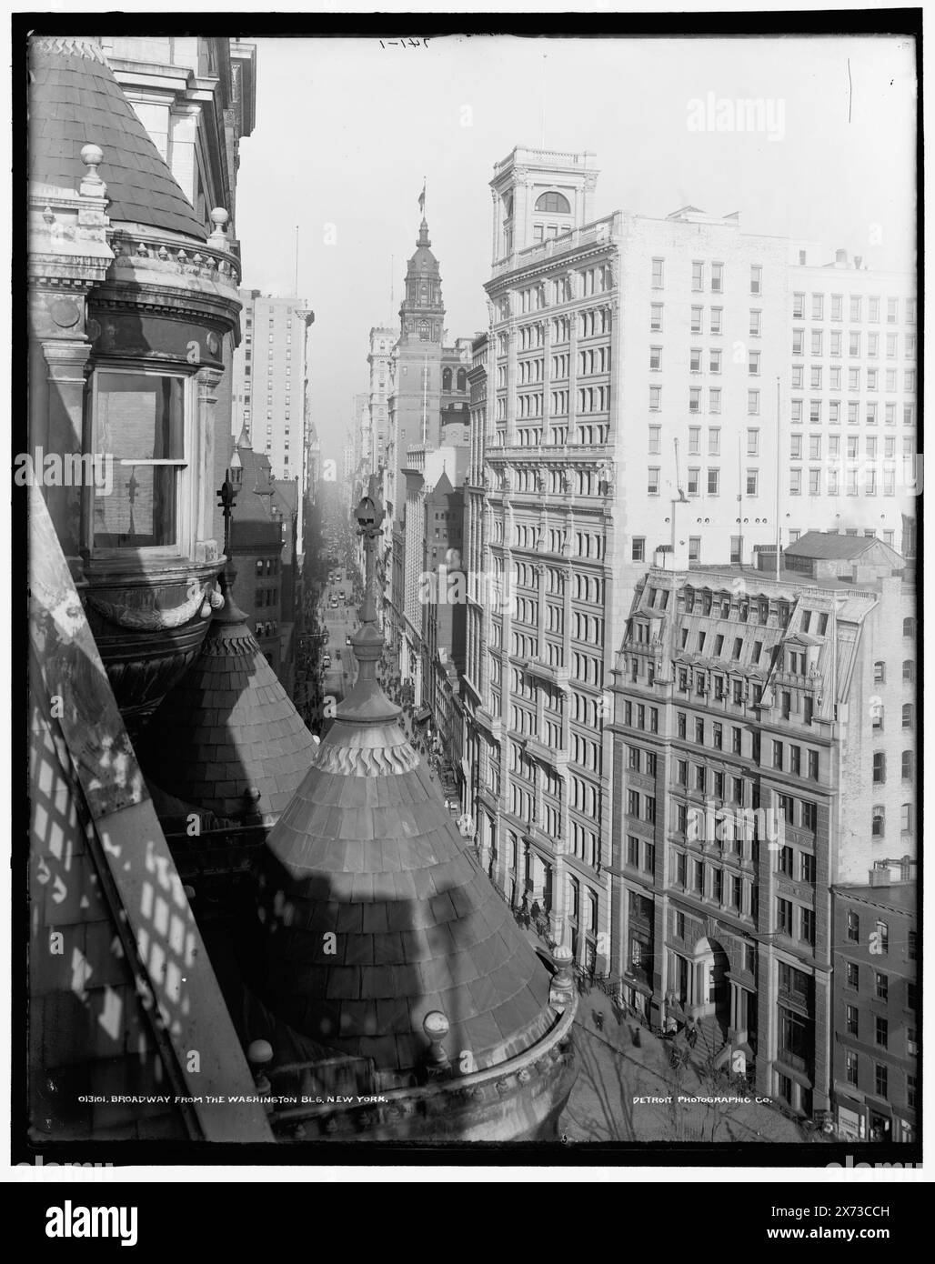 Broadway from the Washington BLG., New York, Date Based on Detroit, Catalogue J (1901)., '741-1' on negative., Detroit Publishing Co. No. 013101., Geschenk; State Historical Society of Colorado; 1949, Streets. , Kommerzielle Einrichtungen. , Usa, New York (Bundesstaat), New York. Stockfoto