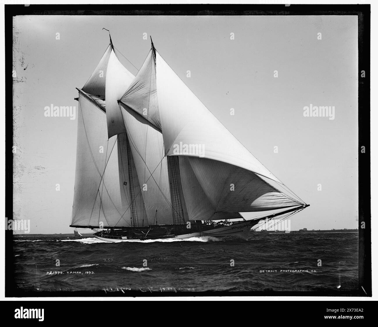 Yampa, Attribution basiert auf Titel und Nummerierung. '239' auf negativ. Detroit Publishing Co.-Nr. 021998., Geschenk; State Historical Society of Colorado; 1949, Yampa (Schooner), Yachts. Stockfoto