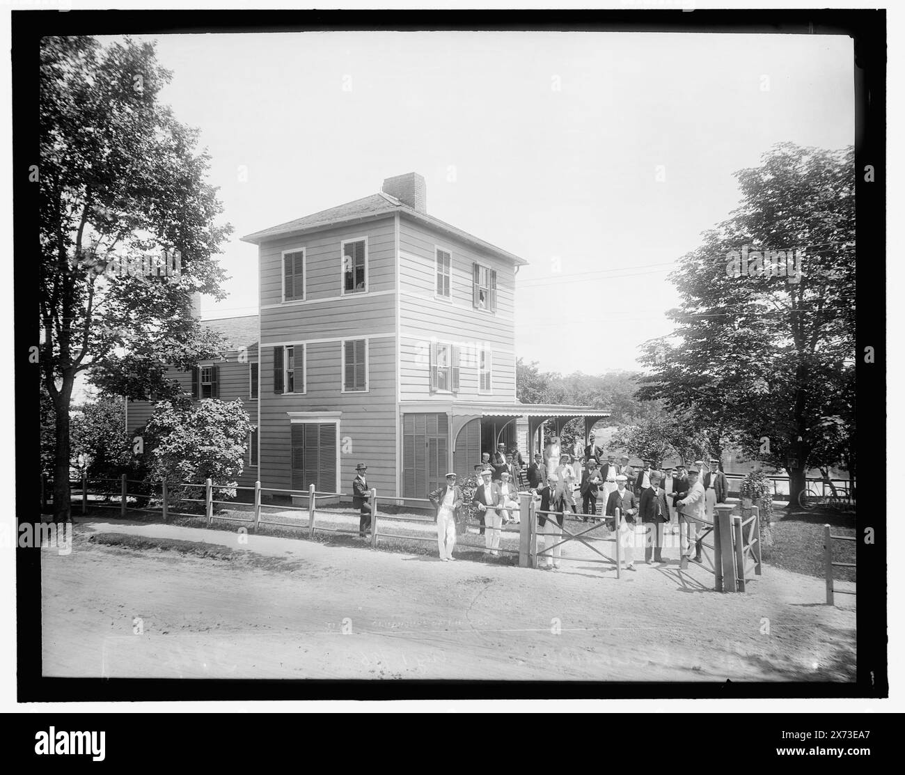 Clubhouse of I.H.Y.C., '314' auf negativ., wahrscheinlich The Indian Harbor Yacht Club Clubhouse., No. Detroit Publishing Co. No., Gift; State Historical Society of Colorado; 1949, Indian Harbor Yacht Club. , Yachtclubs. , Clubhäuser. , Usa, Connecticut, Greenwich. Stockfoto