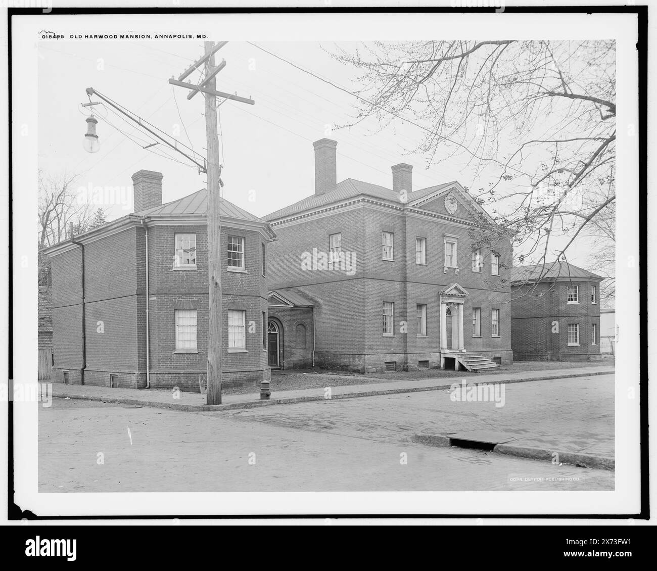 Old Hammond Harwood Mansion, Annapolis, MD., Detroit Publishing Co.-Nr. 018495., Geschenk; State Historical Society of Colorado; 1949, Dwellings. , Usa, Maryland, Annapolis. Stockfoto