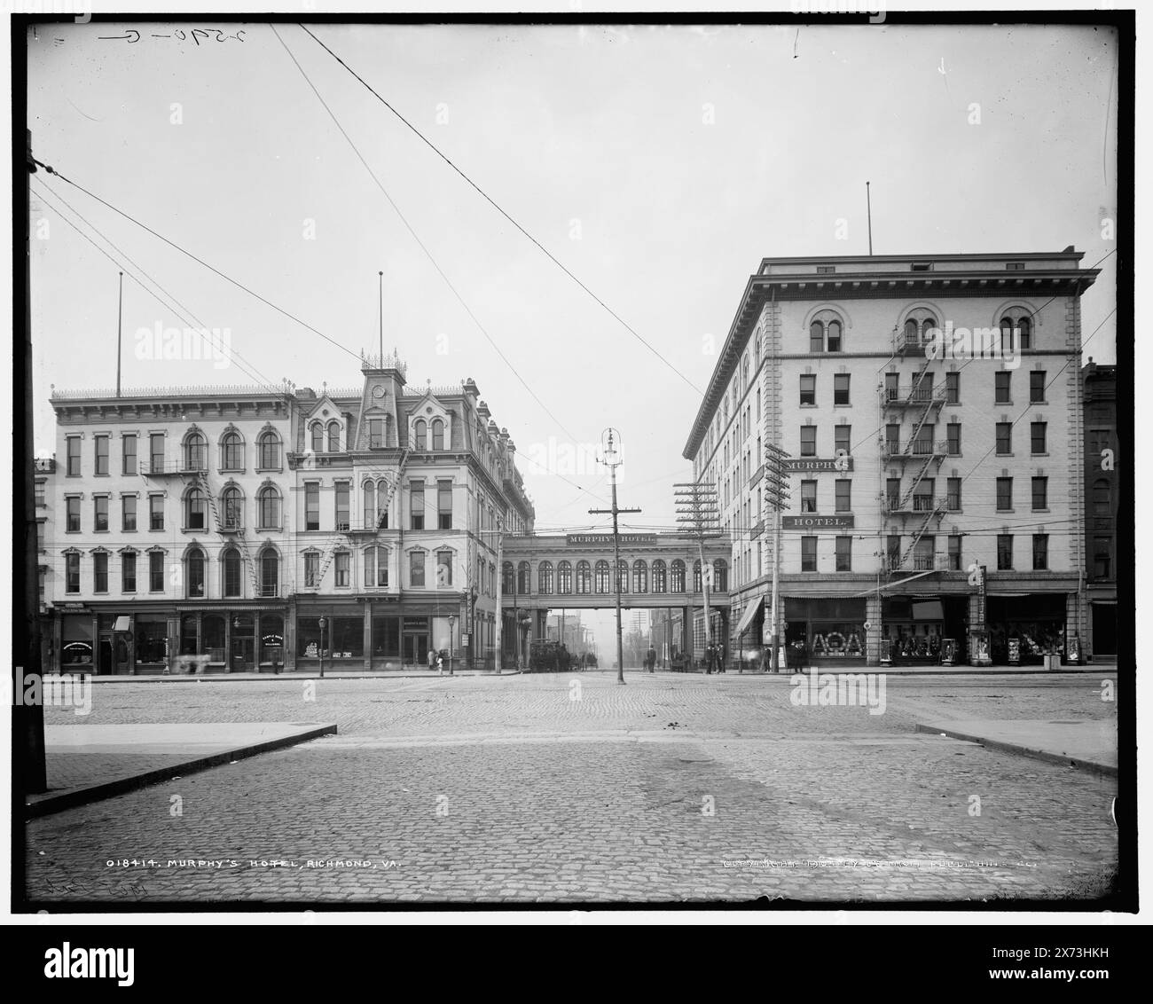 Murphy's Hotel, Richmond, Virginia, '2590 G' auf negativ, Detroit Publishing Co.-Nr. 018414., Geschenk; State Historical Society of Colorado; 1949, Hotels. , Usa, Virginia, Richmond. Stockfoto