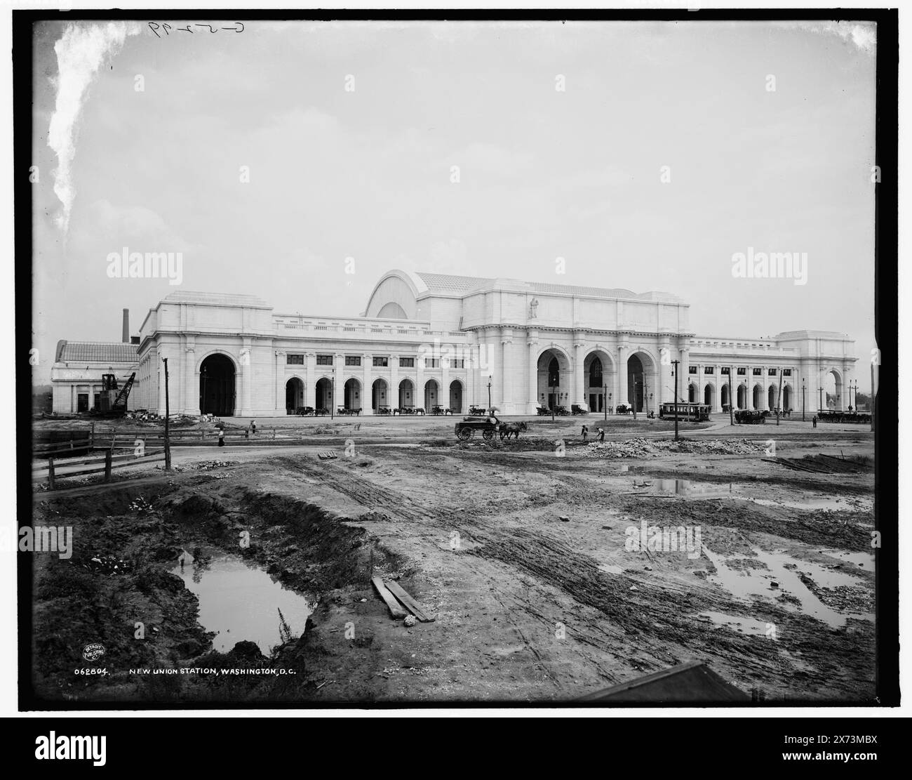 New Union Station, Washington, D.C., 'G 5299' auf negativ, Detroit Publishing Co.-Nr. 062804., Geschenk; State Historical Society of Colorado; 1949, Railroad Stations. , Bauindustrie. , Vereinigte Staaten, District of Columbia, Washington (D.C.) Stockfoto