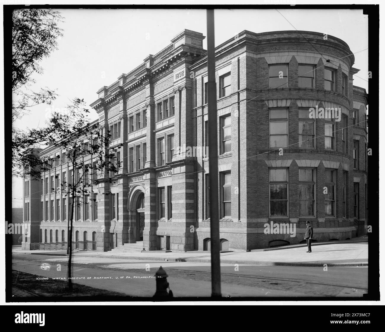 Wistar Institute of Anatomy, U. of Pa, Philadelphia, Pa., University of Pennsylvania. 'h 428' auf negativ., Detroit Publishing Co.-Nr. 070260., Geschenk; State Historical Society of Colorado; 1949, Bildungseinrichtungen. , Universitäten und Hochschulen. , Usa, Pennsylvania, Philadelphia. Stockfoto