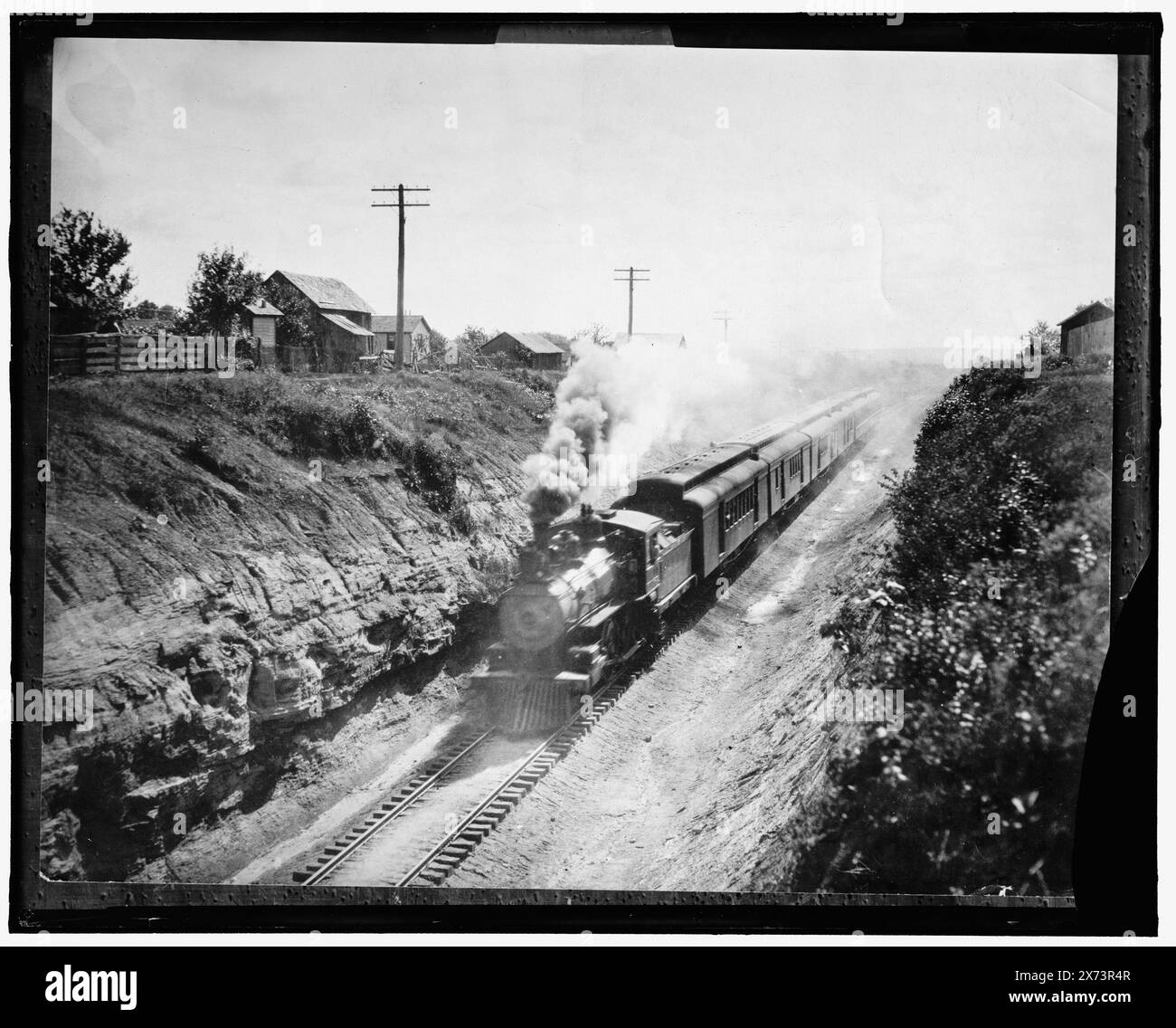 Railroad Train, Title from Jacket., No Detroit Publishing Co. No., Gift; State Historical Society of Colorado; 1949, Railroads. Stockfoto