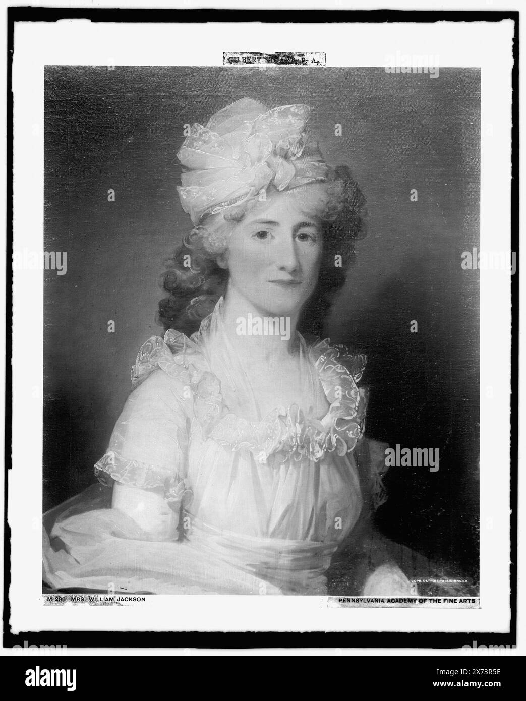 Mrs. William Elizabeth Wille Jackson, Foto der Malerei an der Pennsylvania Academy of the Fine Arts., '959 MCC' auf negativ. Detroit Publishing Co. No. M298., Geschenk; State Historical Society of Colorado; 1949. Stockfoto
