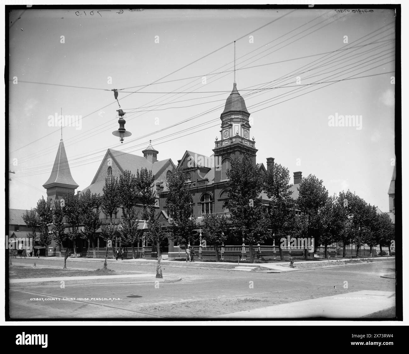 County Court House, Pensacola, Fla., 'G 7010' auf negativ. Detroit Publishing Co.-Nr. 071807., Geschenk; State Historical Society of Colorado; 1949, Courthouses. , Usa, Florida, Pensacola. Stockfoto