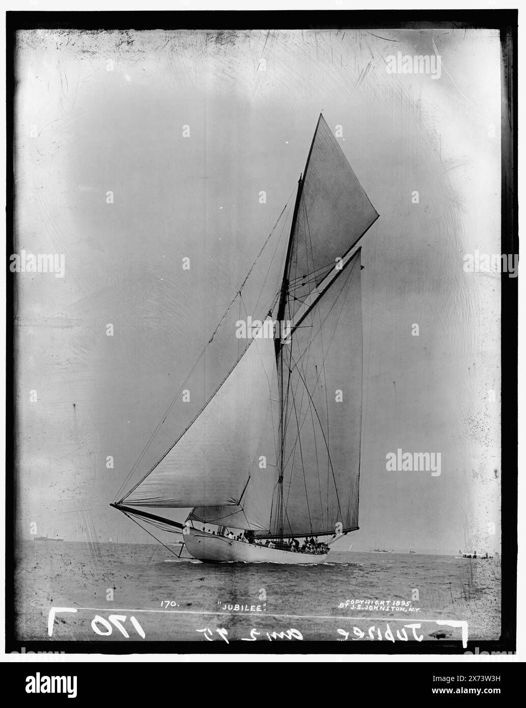Jubilee, '170' und 'Johnston' auf negative. No., No. Detroit Publishing Co. No., Gift; State Historical Society of Colorado; 1949, Jubilee (Yacht), Yachts. Stockfoto