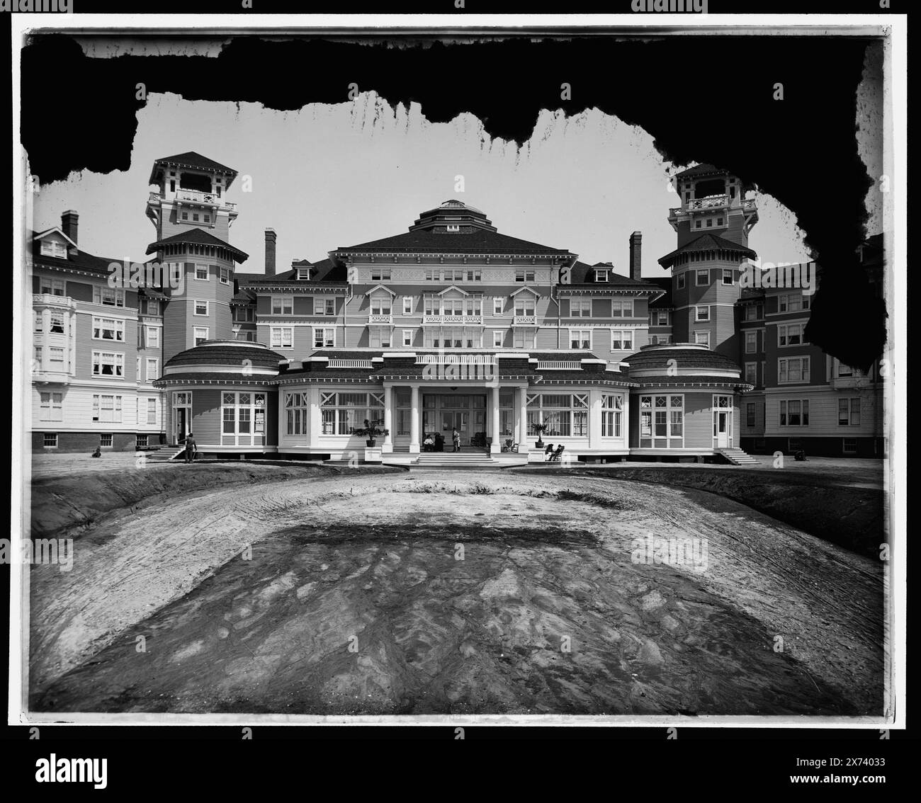 Georgia, Hampton Terrace Hotel at North Augusta, Titel aus Jacke., No Detroit Publishing Co.-Nr., Geschenk; State Historical Society of Colorado; 1949, Hampton Terrace Hotel (Augusta, Ga), Hotels. , Usa, Georgia, Augusta. Stockfoto