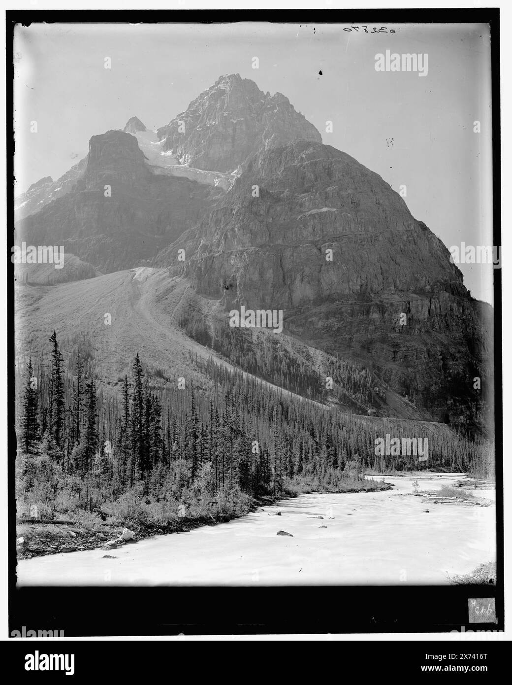 Kanada, Mt. Stephen, Yoho Reserve, Titel aus Jacke, '993 A' auf negativ, Detroit Publishing Co.-Nr. 032870., Geschenk; State Historical Society of Colorado; 1949, Mountains. , Nationalparks und Reservate. Kanada, British Columbia, Stephen, Mount. Kanada, British Columbia, Yoho National Park. Stockfoto