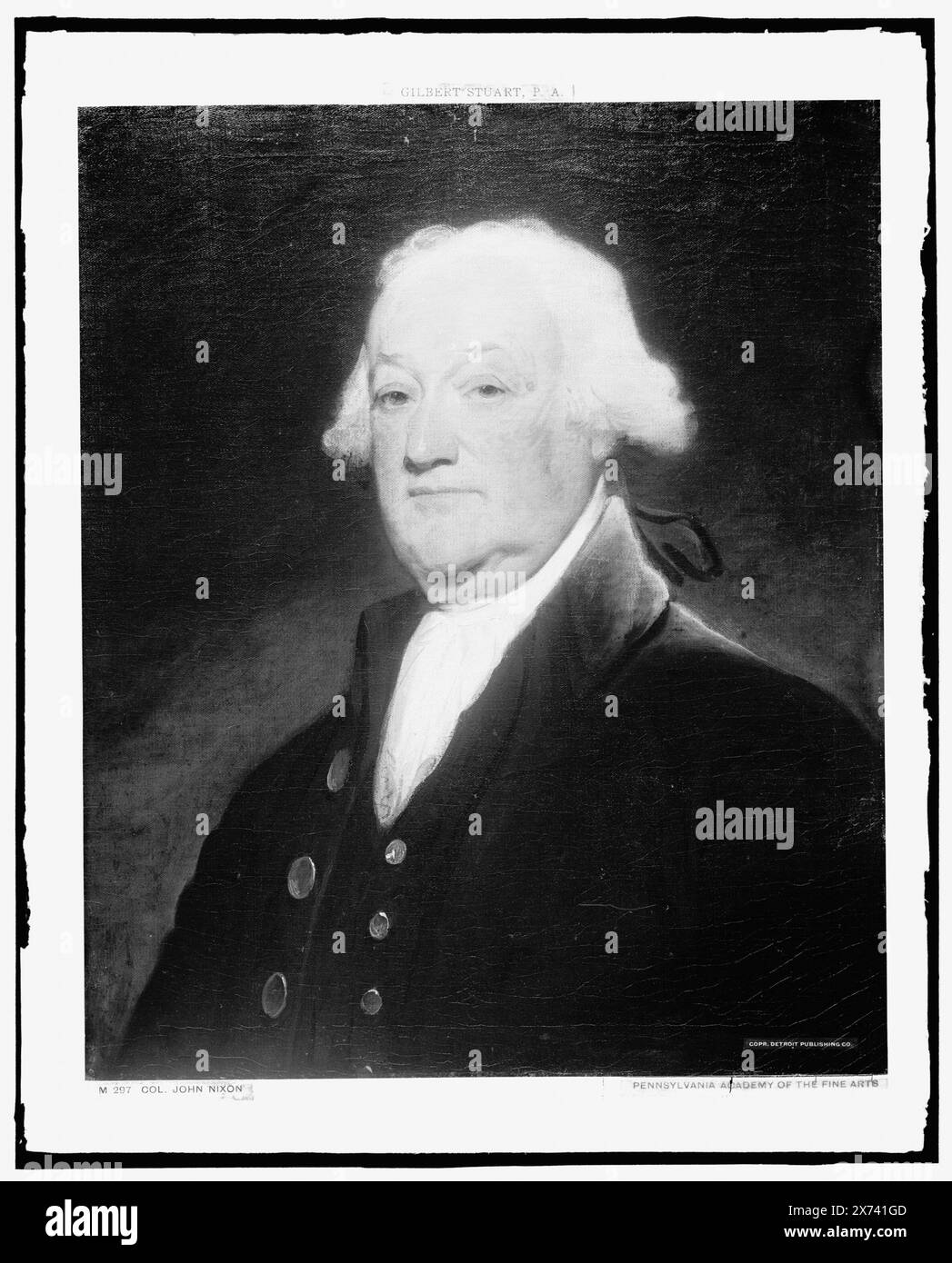 Colonel John Nixon, Fotografie der Malerei an der Pennsylvania Academy of the Fine Arts, '976 MCC- [, .]' Auf negativ. Detroit Publishing Co.-Nr. M297., Geschenk; State Historical Society of Colorado; 1949, Nixon, John, 1733-1808. Stockfoto