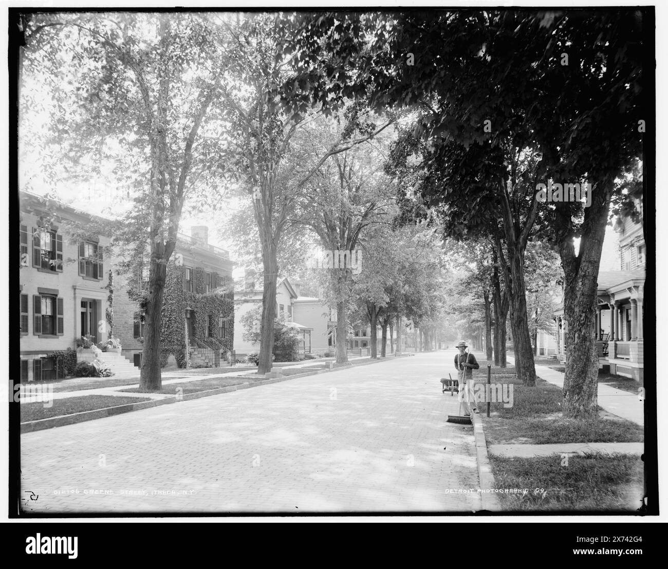 Greene Street, Ithaca, N.Y., Date Based on Detroit, Catalogue J (1901)., '5' on negative., Detroit Publishing Co.-Nr. 012106., Geschenk; State Historical Society of Colorado; 1949, Streets. , Usa, New York (Bundesstaat), Ithaka. Stockfoto