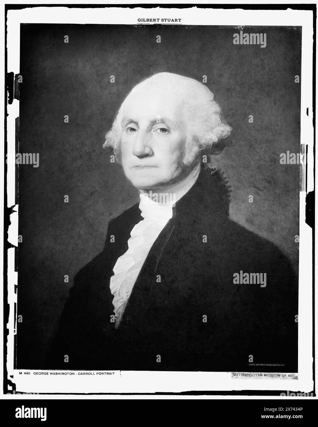 George Washington, Carroll Portrait, Datum basiert auf Detroit, Thistle Publications (1912)., Fotografie der Malerei im Metropolitan Museum of Art., Detroit Publishing Co. No. M441., Geschenk; State Historical Society of Colorado; 1949, Washington, George, 1732-1799. Stockfoto