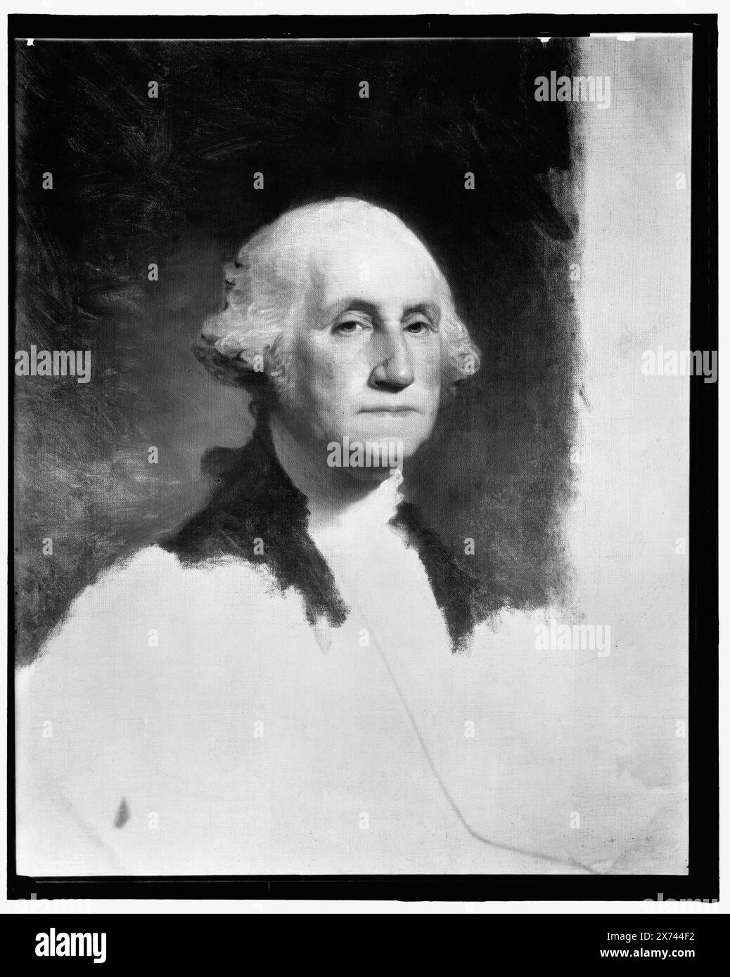 George Washington, Titel von Cataloger., Fotografie der Malerei von Gilbert Stuart, wahrscheinlich im Boston Museum of Fine Arts, Detroit Publishing Co. No 134; bereitgestellt von Cataloger., Geschenk; State Historical Society of Colorado; 1949, Washington, George, 1732-1799. Stockfoto