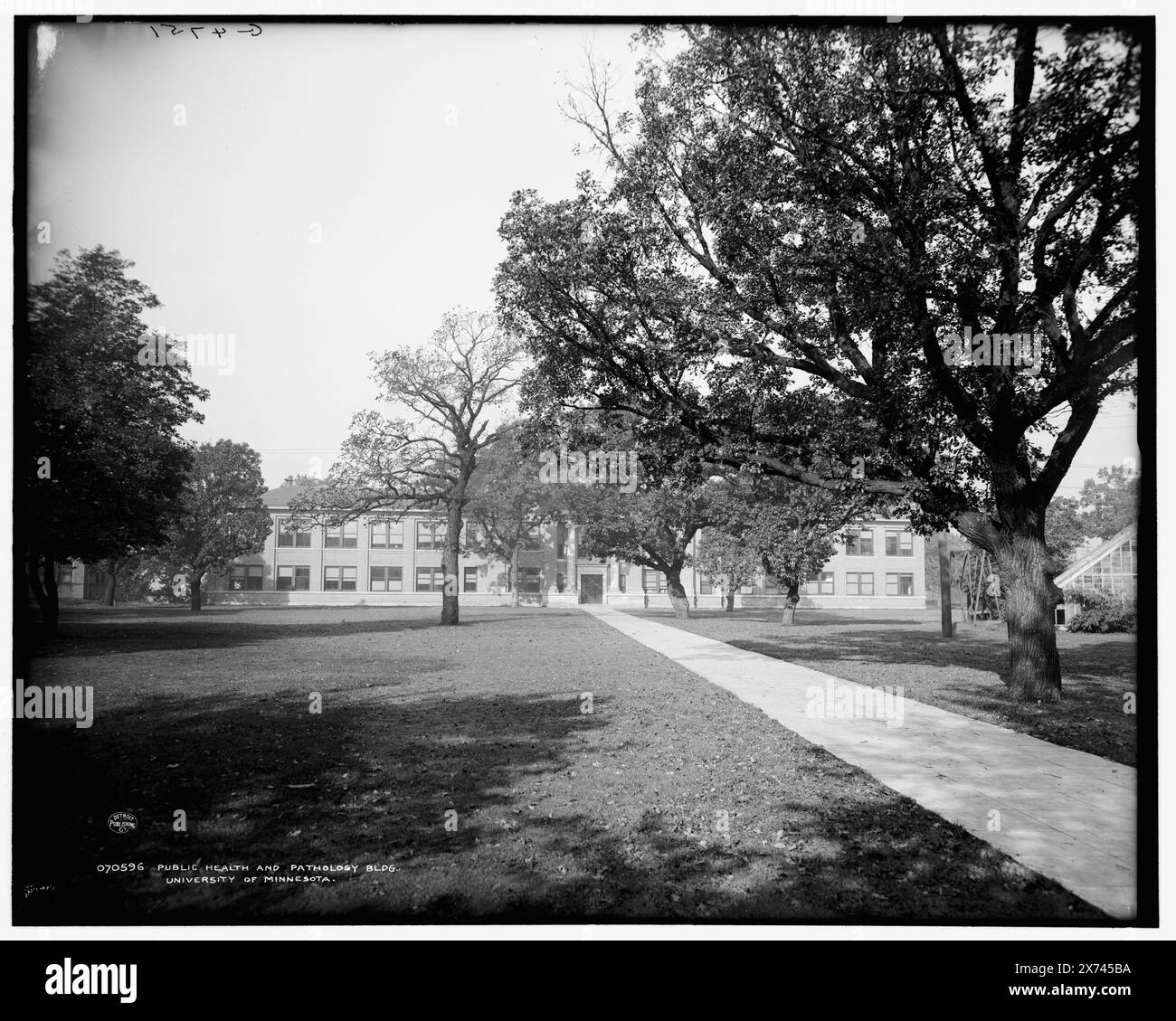 Public Health and Pathology Bldg., University of Minnesota, 'G 4751' auf negativ., Detroit Publishing Co.-Nr. 070596., Geschenk; State Historical Society of Colorado; 1949, Universities & Colleges. , Bildungseinrichtungen. , Usa, Minnesota, Minneapolis. Stockfoto