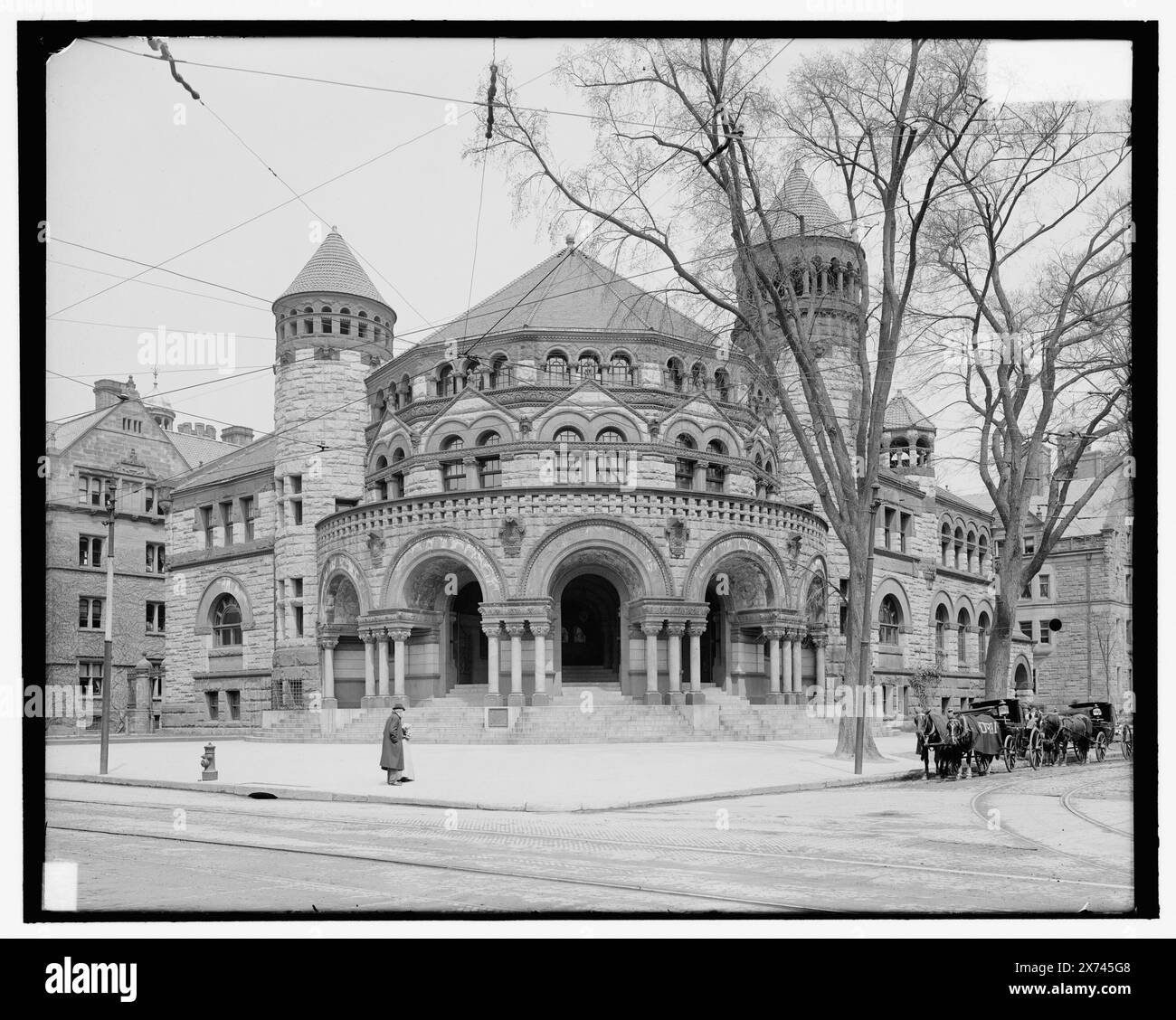 Osborn Hall, Yale University, New Haven, Konn., Titel von Jackett. '3914' auf negativ. Detroit Publishing Co.-Nr. 039330., Geschenk; State Historical Society of Colorado; 1949, Bildungseinrichtungen. , Universitäten und Hochschulen. , Usa, Connecticut, New Haven. Stockfoto