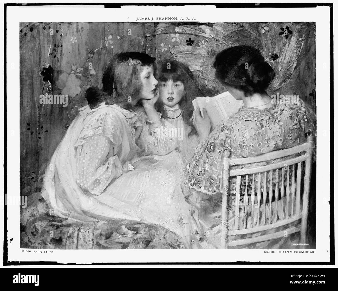 Märchen, Fotografie eines Gemäldes signiert 'J. Shannon, 1896' im Metropolitan Museum of Art., Detroit Publishing Co. No M 566., Gift; State Historical Society of Colorado; 1949, Mothers & Children. , Messwert. , Märchen. Stockfoto