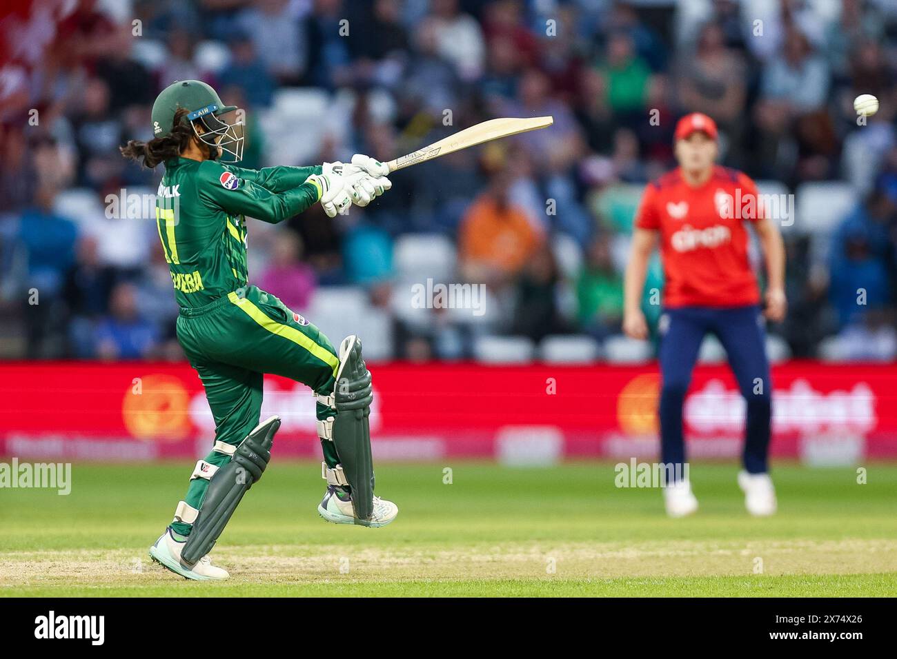 Northampton, Großbritannien. Mai 2024. Muneeba war am 17. Mai 2024 beim Women's Vitality IT20-Spiel zwischen England Women und Pakistan Women im County Ground, Northampton, UK. Foto von Stuart Leggett. Nur redaktionelle Verwendung, Lizenz für kommerzielle Nutzung erforderlich. Keine Verwendung bei Wetten, Spielen oder Publikationen eines einzelnen Clubs/einer Liga/eines Spielers. Quelle: UK Sports Pics Ltd/Alamy Live News Stockfoto