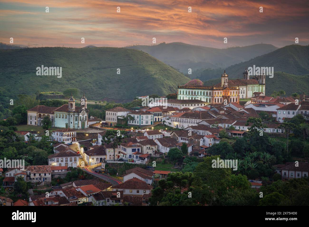 Foto der Mirante das Lajes, Ouro Preto, Minas Gerais, Brasilien Stockfoto