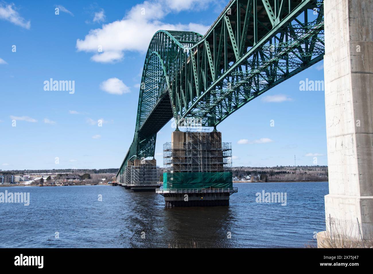 Centennial Bridge über den Miramichi River in New Brunswick, Kanada Stockfoto