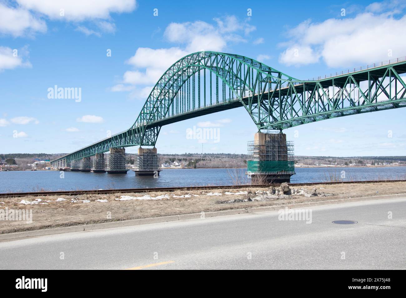 Centennial Bridge über den Miramichi River in New Brunswick, Kanada Stockfoto