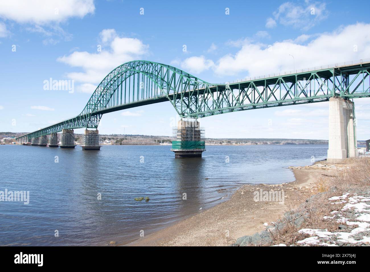 Centennial Bridge über den Miramichi River in New Brunswick, Kanada Stockfoto