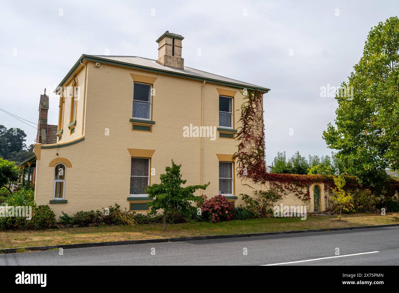 Denkmalgeschütztes Haus aus der Kolonialzeit, Latrobe, Tasmanien Stockfoto