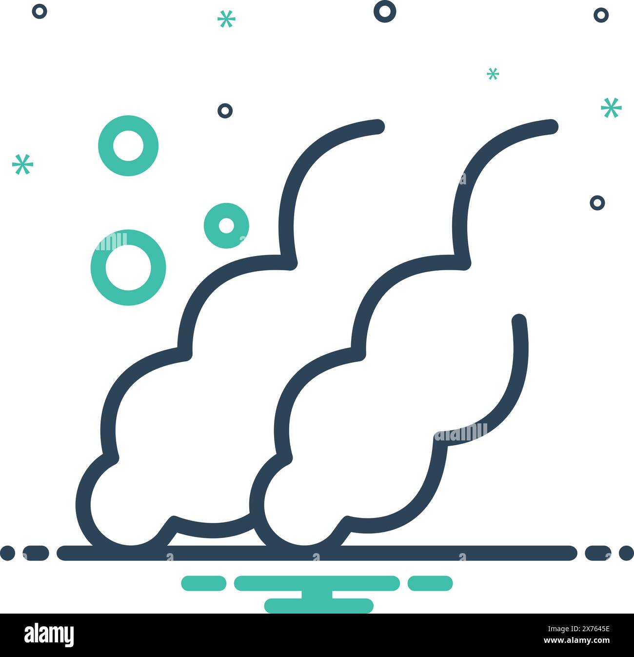 Symbol für co2, Wolke, Abgas Stock Vektor