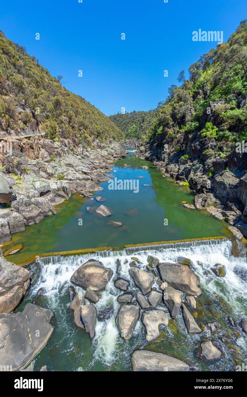 Der South Esk River und die Cataract Gorge in Launceston, Tasmanien, Australien. Stockfoto