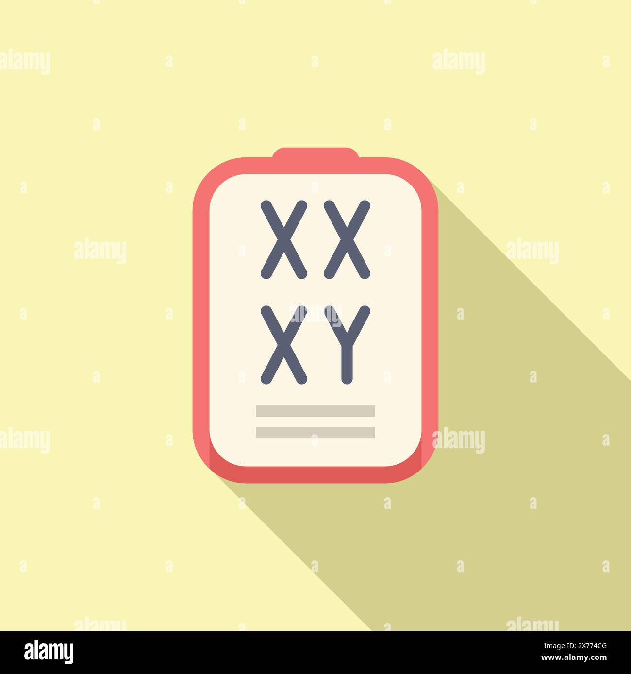 Vektor-Illustration einer Zwischenablage mit genetischen Symbolen, in einem modernen flachen Design-Stil mit pastellfarbenem Hintergrund Stock Vektor Vektor-Illustration einer Zwischenablage mit genetischen Symbolen, in einem modernen flachen Design-Stil mit pastellfarbenem Hintergrund Stock Vektor