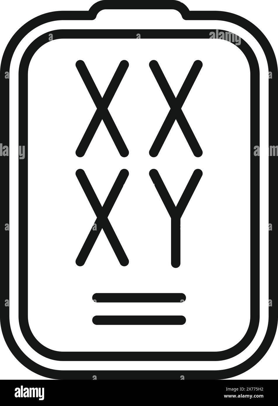 Das Symbol eines klassischen Tictactoe-Spiels auf einem einfachen Brett Stock Vektor