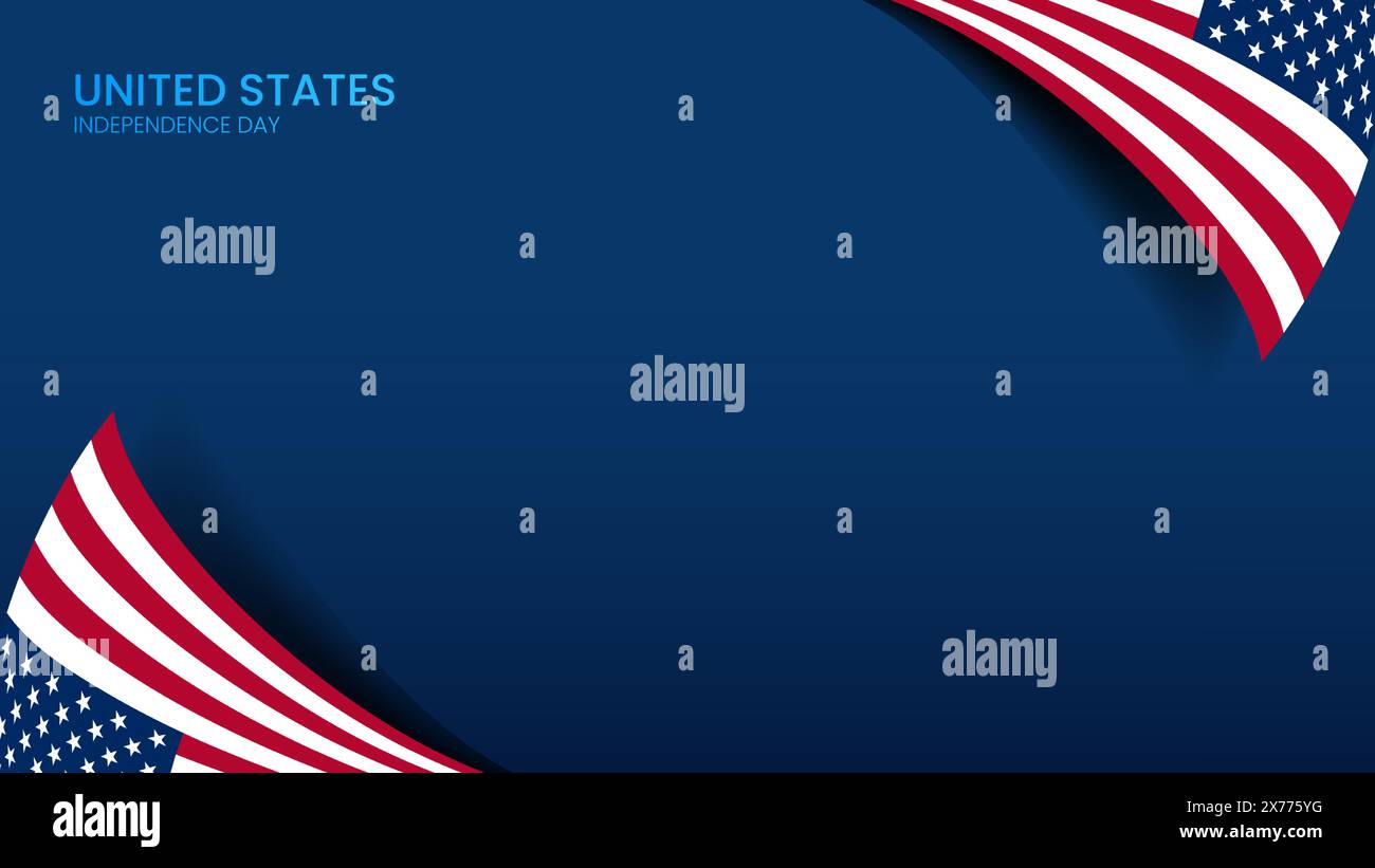 USA Unabhängigkeitstag Banner Präsentation Copyspace Stock Vektor