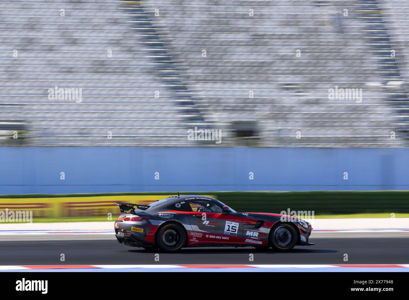 15 PAPADOPULOS Alexandre (usa), IBANEZ TRULLOLS Liuc (Spa), NM Racing Team, Mercedes-AMG GT4, Action während der 2. Runde der GT4 European Series 2024 mit Rafa Racing Club auf dem Misano World Circuit Marco Simoncelli, vom 17. Bis 19. Mai 2024 in Misano Adriatico, Italien Credit: Unabhängige Fotoagentur/Alamy Live News Stockfoto