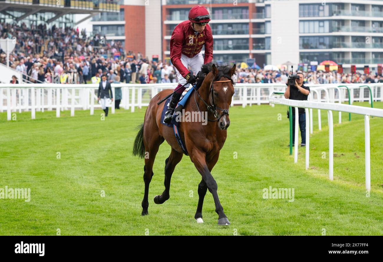 Middle Earth und Oisin Murphy gewinnen den Auftakt am Lockinge Day, die Group 3 Sky Sports Racing Aston Park setzt auf die Trainer John & Thady Gosden und die Besitzer Qatar Bloodstock und Ciaron Maher. Credit JTW equine Images / Alamy Live News Stockfoto