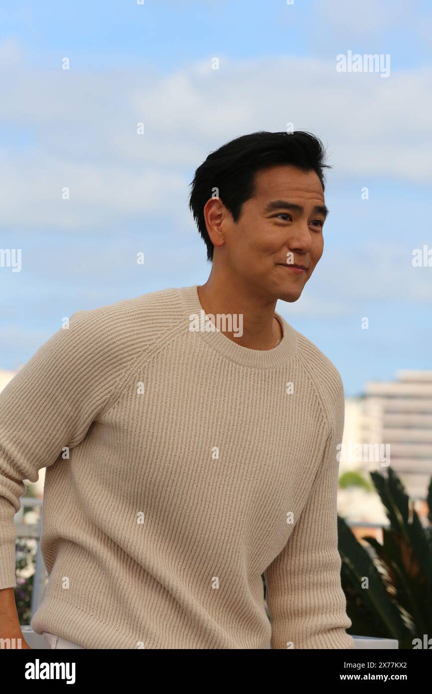 Cannes, Frankreich. Mai 2024. Eddie Peng beim Black Dog Film Photo Call beim 77. Cannes Film Festival. Quelle: Doreen Kennedy/Alamy Live News. Stockfoto