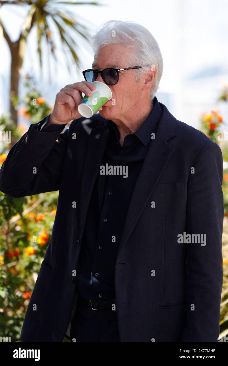 CANNES, FRANKREICH - 18. MAI: Richard Gere nimmt am Fotogespräch "Oh, Canada" beim 77. Jährlichen Filmfestival von Cannes am Palais des Festivals am 18. Mai 2024 in Cannes Teil. CAP/GOL ©GOL/Capital Pictures Credit: Capital Pictures/Alamy Live News Stockfoto