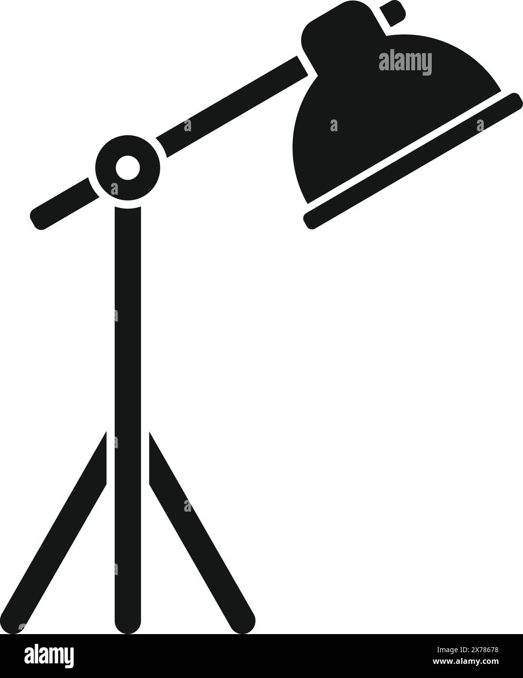 Vektor-Illustration einer schlanken, zeitgenössischen Schreibtischlampe Silhouette, die für verschiedene Designs geeignet ist Stock Vektor