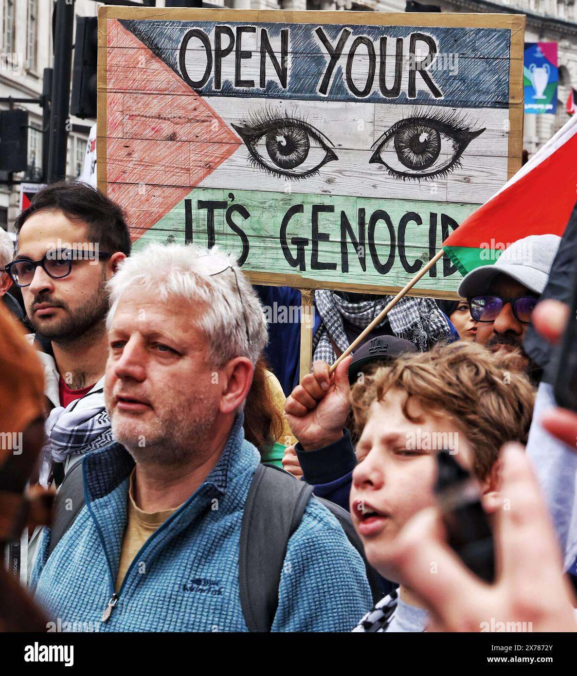 London, Großbritannien. Mai 2024. Nationale Demonstration: NAKBA 76 pro-palästinensischer marsch, London, Vereinigtes Königreich. Hinweis: Nidpor/Alamy Live News Stockfoto