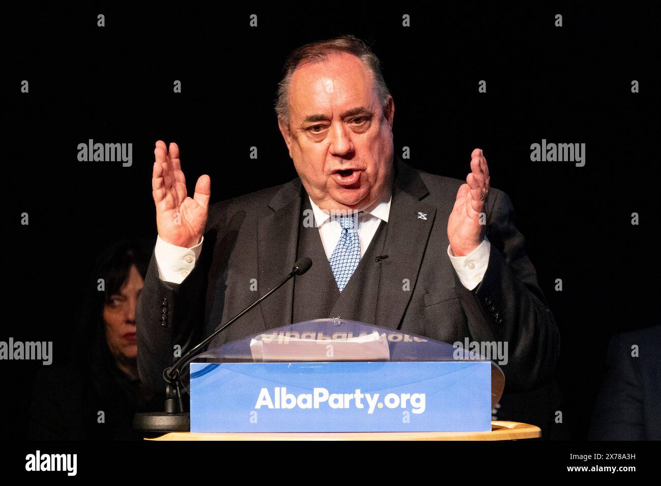 Lochgelly, Schottland, Großbritannien. Mai 2024. Alba Party Spring Campaign Conference fand im Lochgelly Centre in Lochgelly, Fife, statt. PIC; Rede von Alex Salmond. Iain Masterton/Alamy Live News Stockfoto