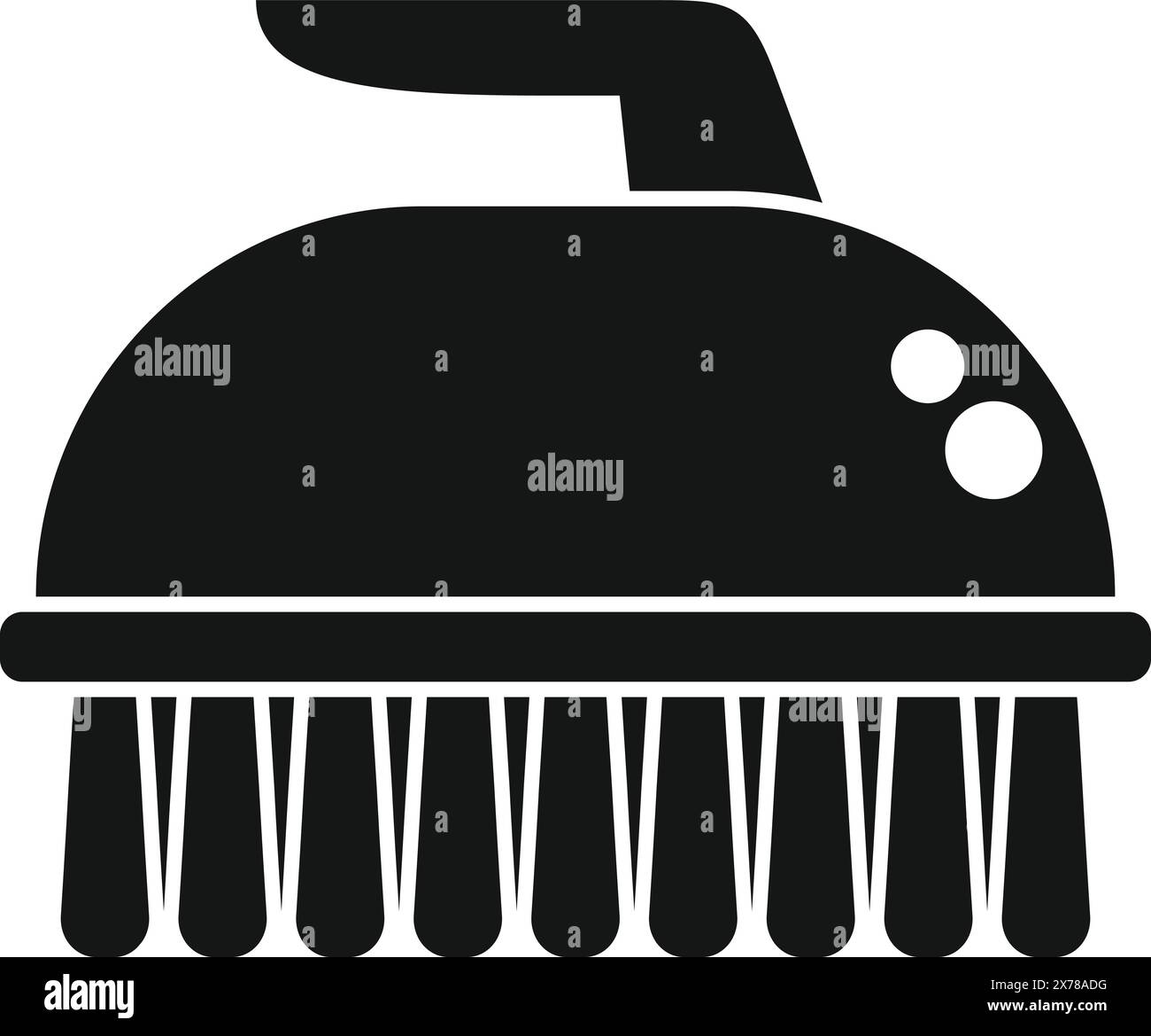 Vektor-Illustration einer schwarzen Silhouette eines Scheuerpinsels, ideal für die Reinigung von Motiven Stock Vektor