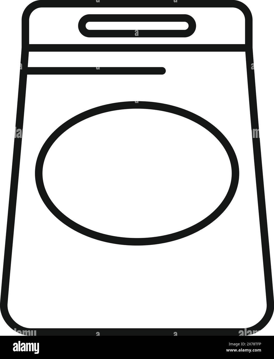 Vektorkontur eines leeren Pakets, ideal für Markenmockups und Design Stock Vektor