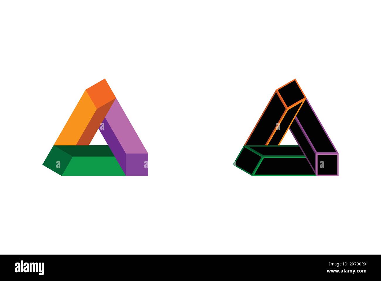 3D-Dreiecksymbol Design-Vorlagenelemente. Kann für Symbol, Logo, Symbol, Element und Unternehmensidentität verwendet werden. Stock Vektor